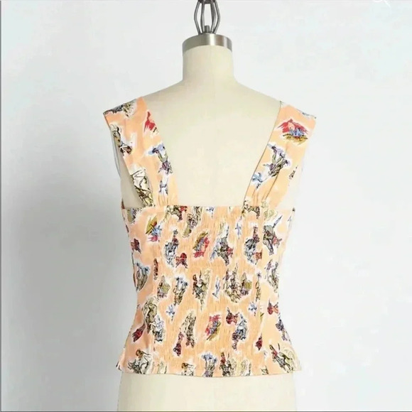 NWT MODCLOTH Serene Serenade Tank Top Rodeo Cowboy Cowgirl Sz 14 - Picture 4 of 10